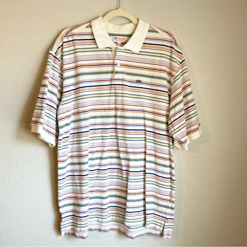 Echo Striped Polo Shirt - XL